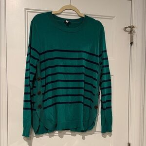 Kim Rogers Teal Knit Sweater